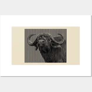 Buffalo Bull Close-up Anamorphic Pop Art Posters and Art